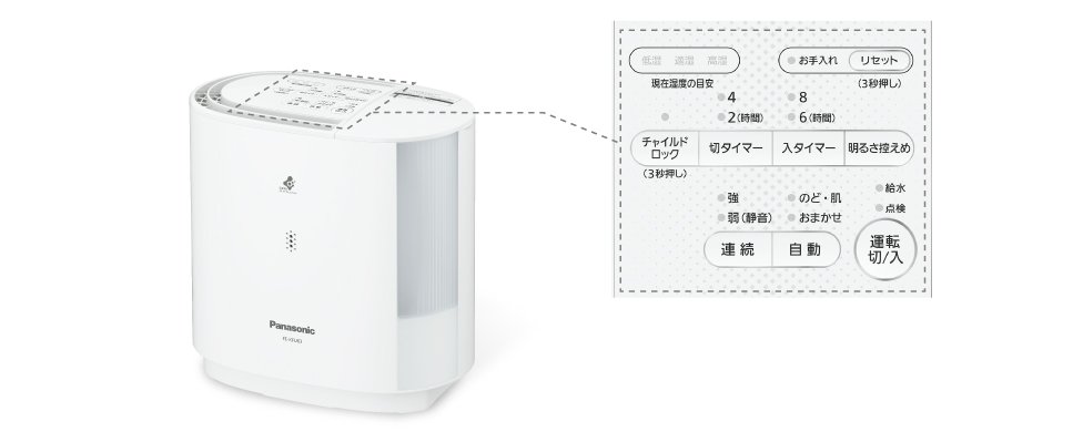 新生活 パナソニック 加湿器 気化式 ~8畳 ホワイト FE-KFU03-W