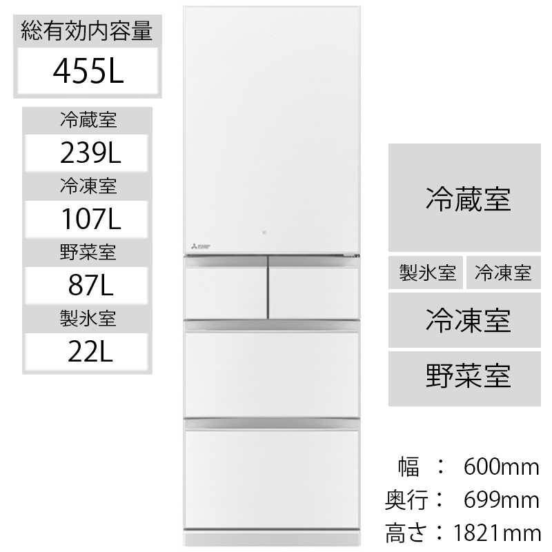 3機種【鬼比較】MR-B46G 違い口コミ:レビュー!455L冷蔵庫/幅60cm三菱電機