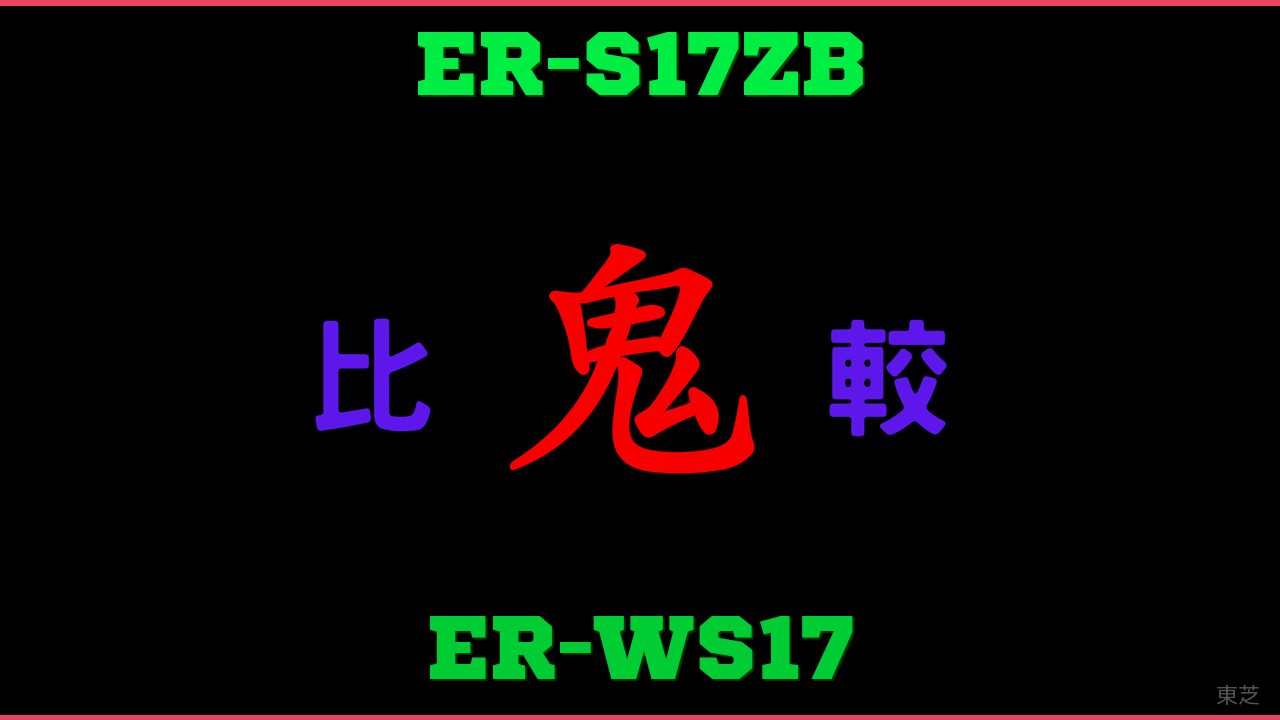 ER-S17ZBとER-WS17の違い 鬼比較