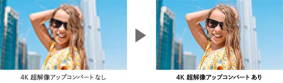 4K 超解像アップコンバートの比較 - 新旧【鬼比較】4T-C65CQ1と4T-C65DQ1の違い